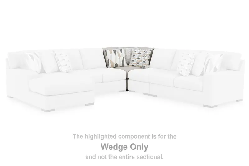 Laurelgrove Pebble Wedge Unit For Custom Sectional Configurations 1