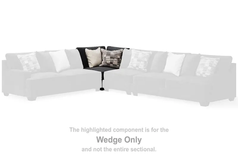 Lavernett Charcoal Corner Wedge For Modular Seating 1