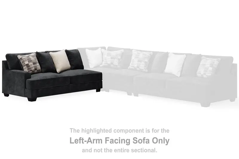 Lavernett Charcoal Left-Facing Sectional Sofa 1