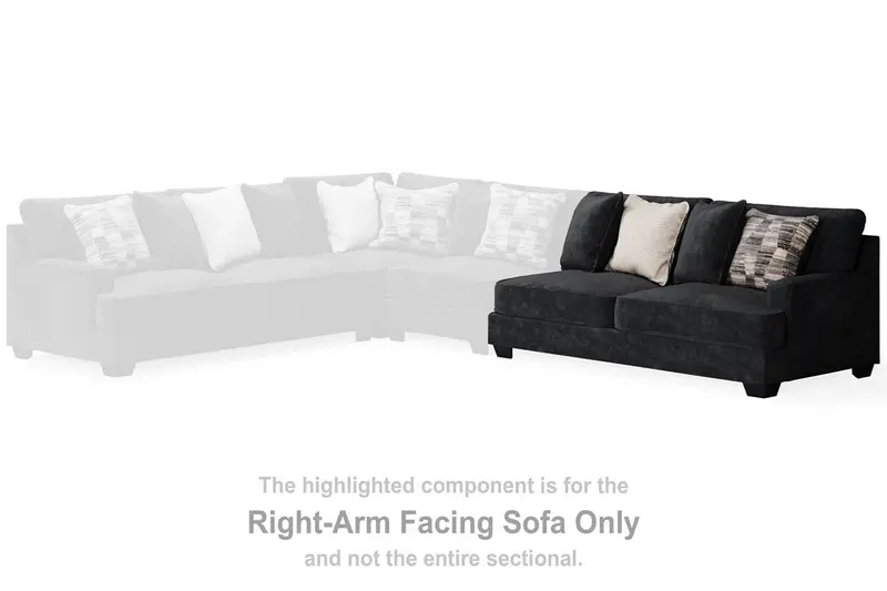 Lavernett Charcoal Right-Facing Sectional Sofa 1