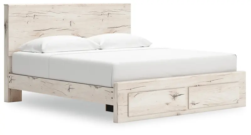Lawroy Light Natural King Platform Bed With Hidden Storage Compartments 1