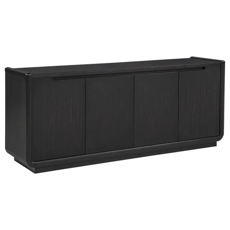 Leandro Burnished Black 72-Inch 4-Door Tv Media Console 1
