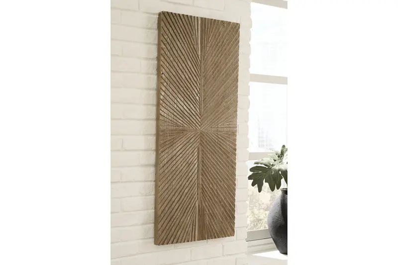 Lenora Distressed Brown Wall Art – Rustic Decorative Accent 1