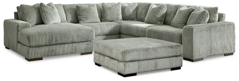 Lindyn Fog Expanded 5-Piece Sectional With Center Ottoman And Flexible Configuration 1