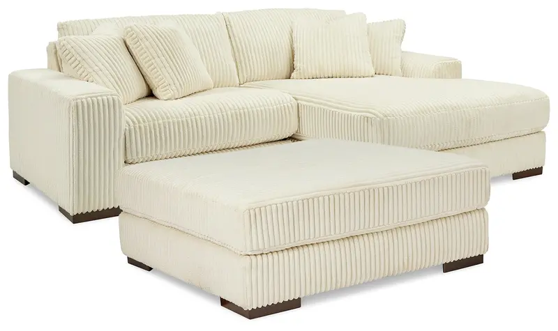 Lindyn Ivory 2-Piece Compact Sectional With Optional Ottoman 1