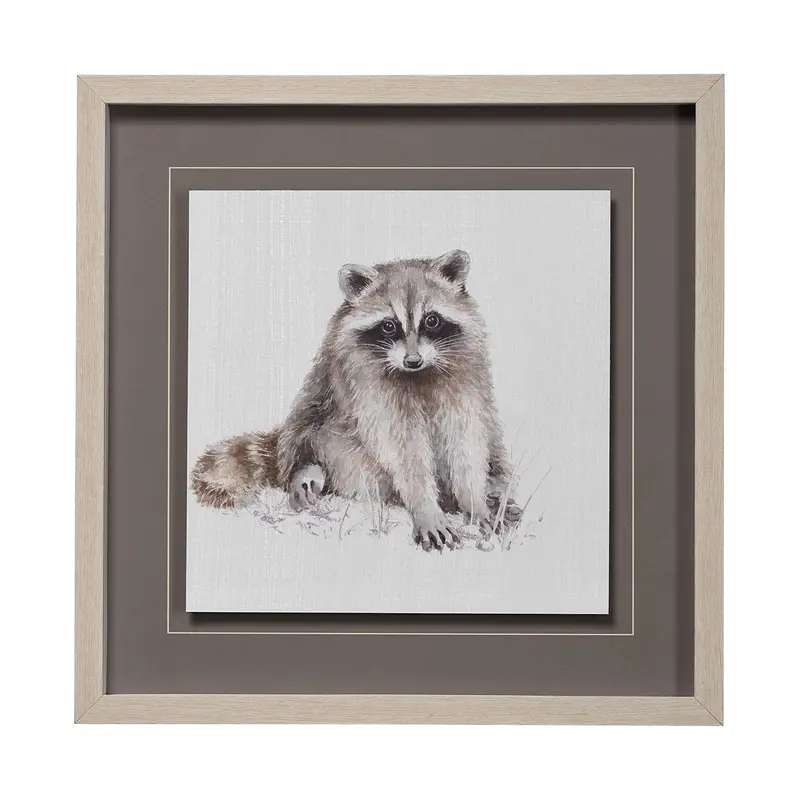Lisa Audit Forest Friends X: Framed And Matted Raccoon Art Print With Hand-Textured Finish 1