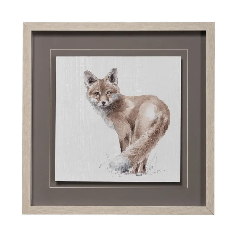Lisa Audit Forest Friends Xi: Framed & Matted Fox Art Print With Textured Hand Embellishment 1
