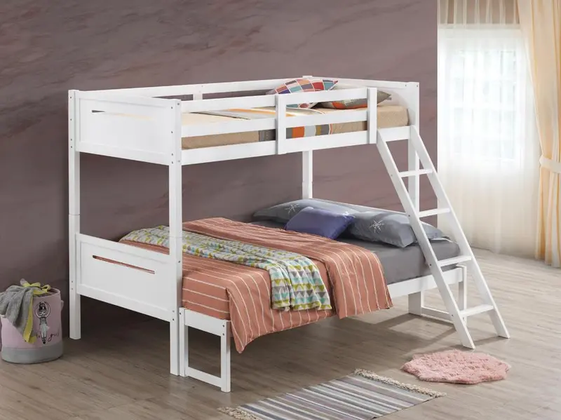 Littleton White Twin/Full Convertible Bunk Bed 1