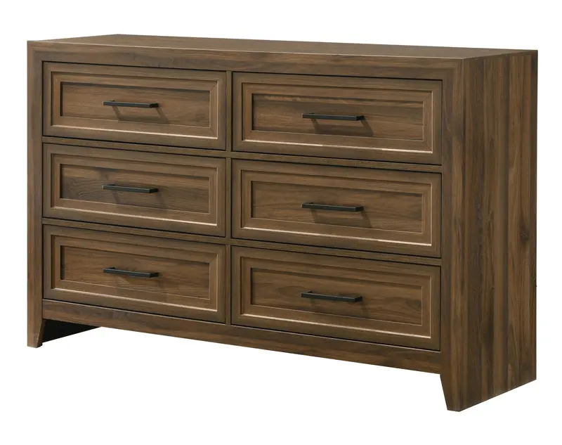 Lorraine Brown Wooden Dresser With Rustic Modern Design 1