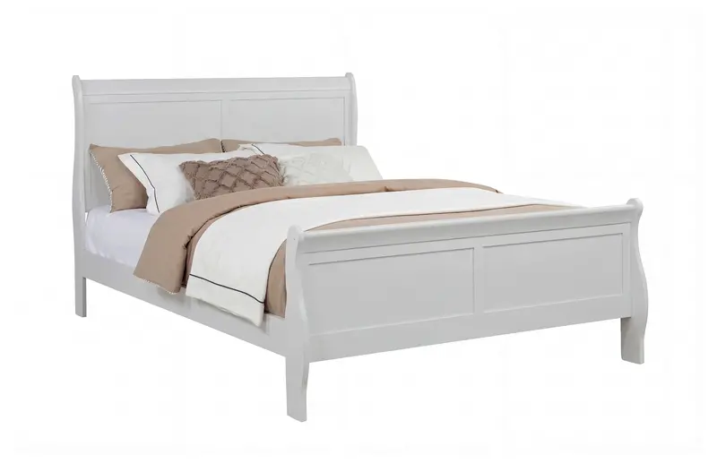 Louis Philip Greige Twin Bed With Minimalist Profile 1