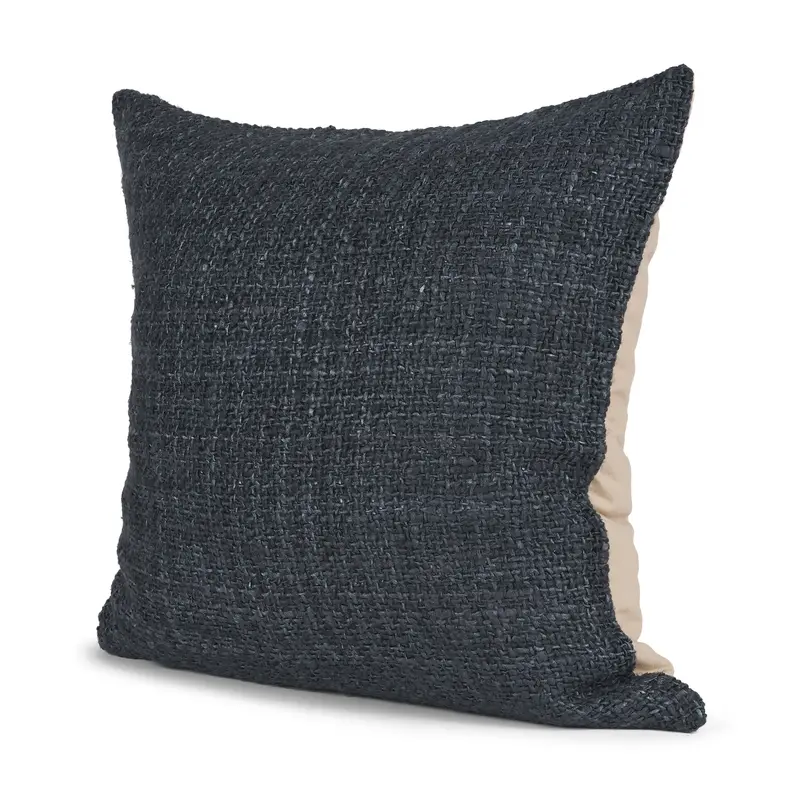 Lowen Navy Woven Square Pillow (22" X 22") 1