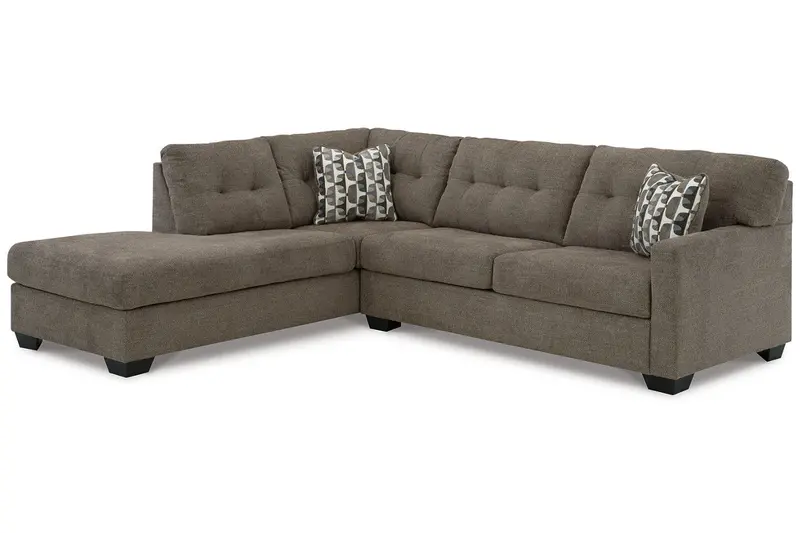 Mahoney Chocolate Laf Chaise Sleeper Sectional (2-Piece) 1