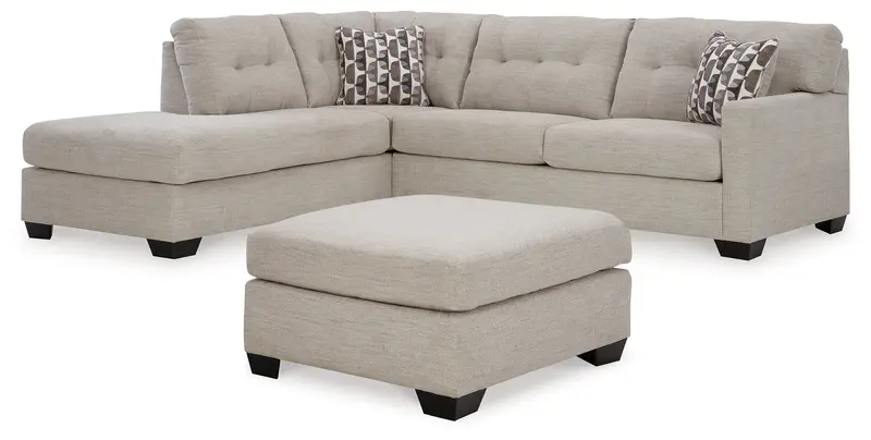 Mahoney Pebble 2-Piece Modular Sectional With Matching Ottoman 1