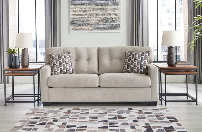 Mahoney Pebble-Grain Full Sofa – Contemporary Texture Design 1