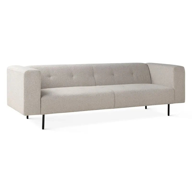 Maison Oscar Tufted Sofa – 94-Inch Cream Bouclé Fabric Design 1