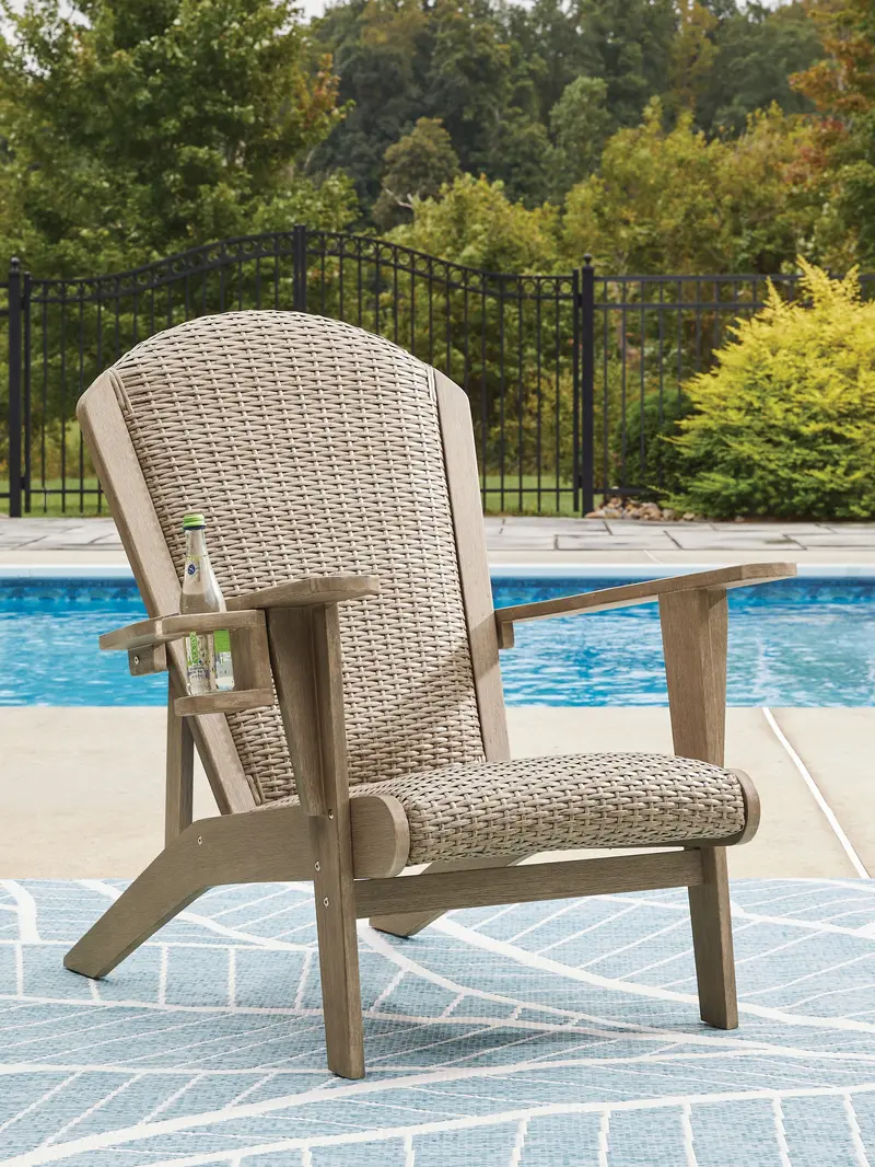 Marina Sun Beige All-Weather Adirondack Chair 1
