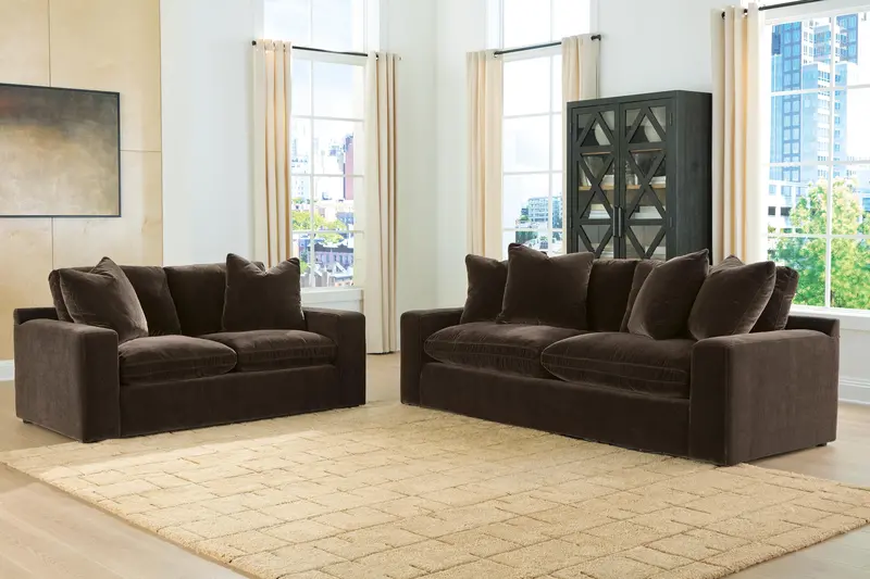 Maxton Heights Bittersweet 2-Piece Sofa And Loveseat Set 1