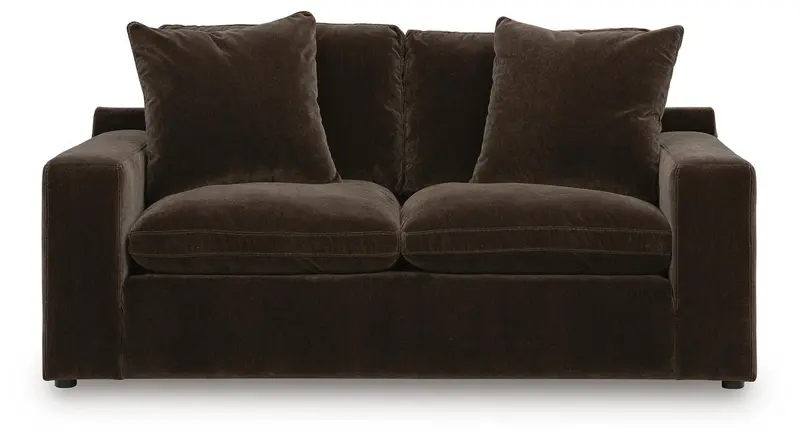 Maxton Heights Bittersweet Leather Loveseat 1