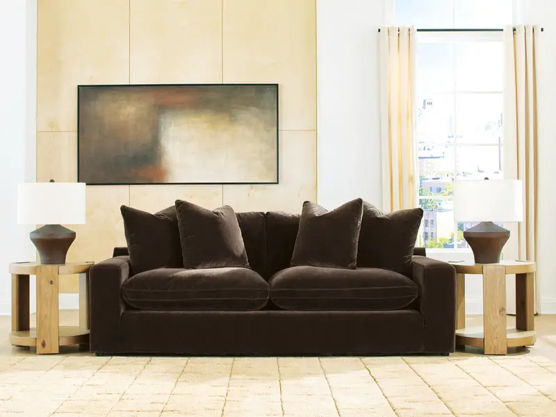 Maxton Heights Bittersweet Leather Sofa 1