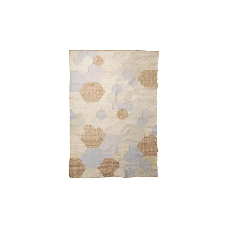 Mayson Cream Area Rug – 5' X 8' Honeycomb Pattern In Multi-Tones 1