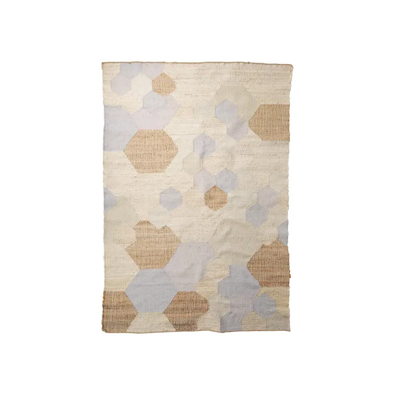 Mayson Cream Area Rug – 8' X 10' Honeycomb Design With Colorful Accents 1