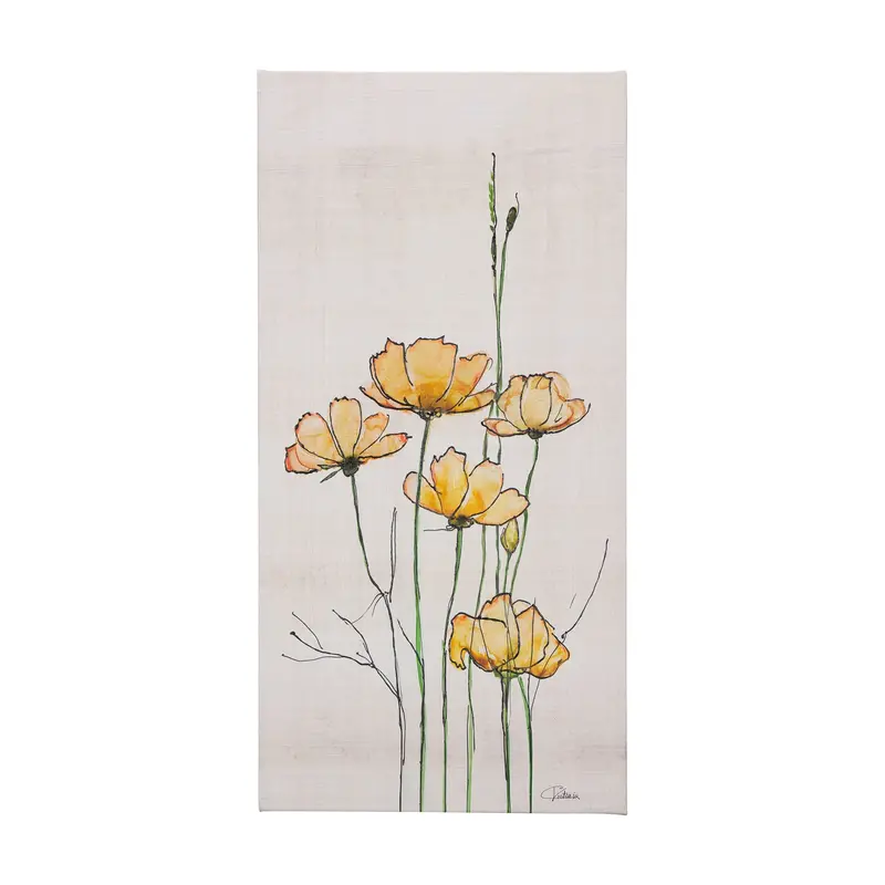 Meadow Flowers Iii – Textured Hand-Embellished Canvas By Mercana Studio 1