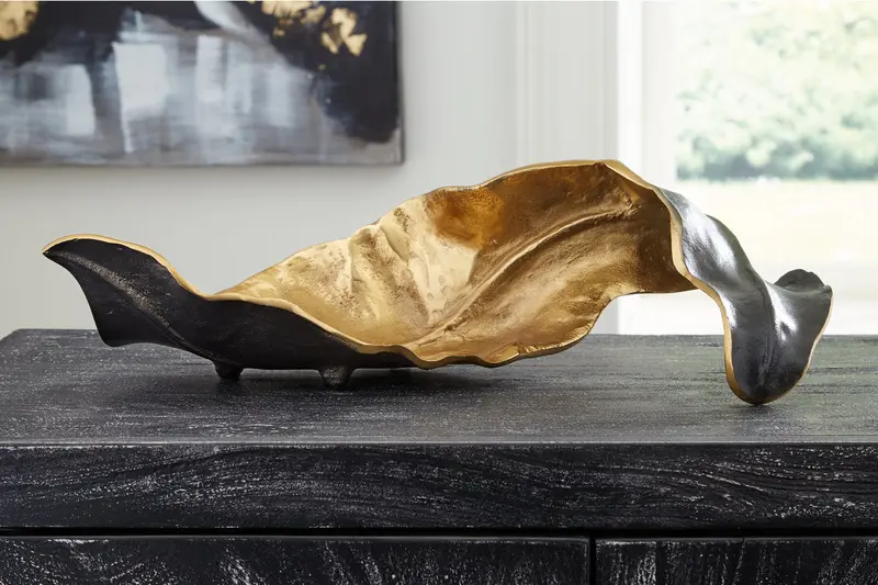 Melinda Black And Gold Sculptural Accent Piece For Modern Interiors 1
