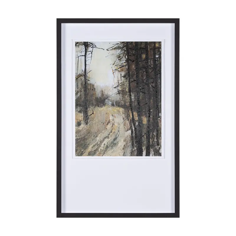 Mercana Studio Forest View I: Framed & Matted Textured Art Print 1