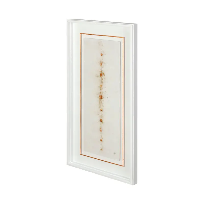 Metallic 'Dots Iii-Copper' Original Artwork By Studio M – Handmade Framed Wall Art Under Glass 1