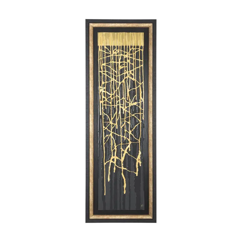 Midas Touch I – Textured Hand-Embellished Art Print By Barbara Fleming, Framed & Matted 1