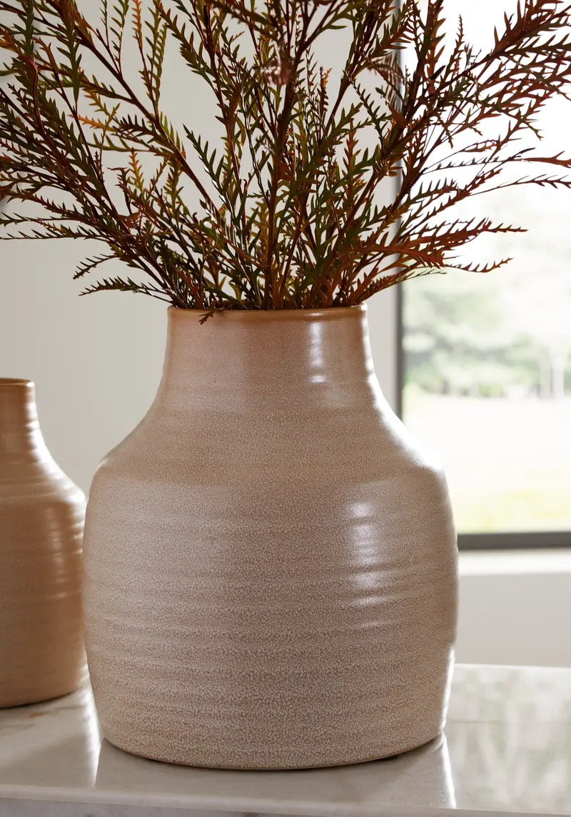 Millcott Tan Ceramic Table Vase 1
