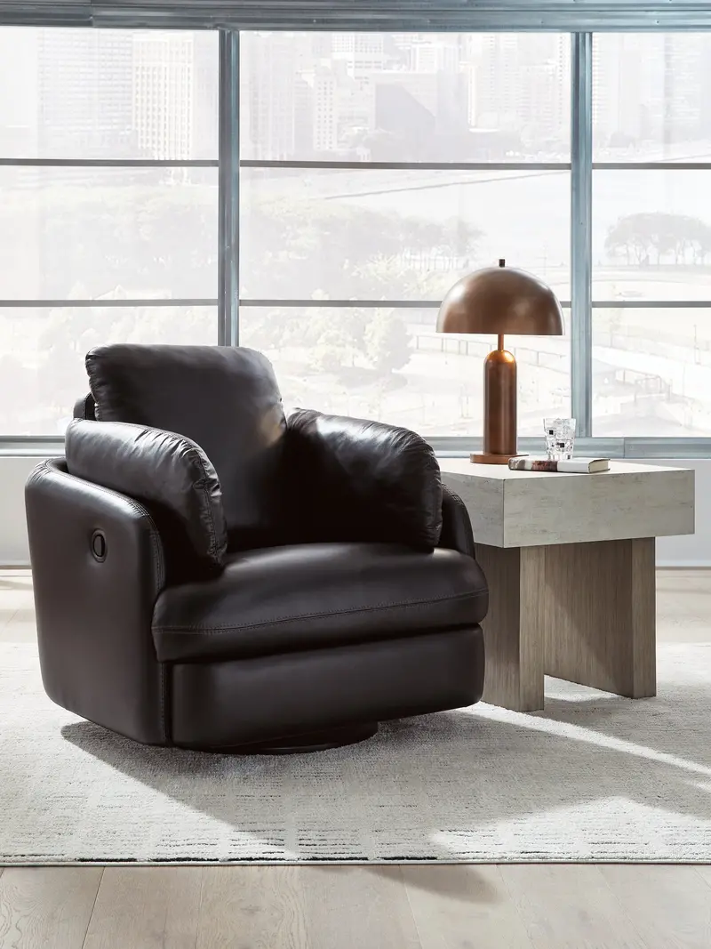 Modmax Ii Black Swivel Glider Recliner With Smooth Motion 1