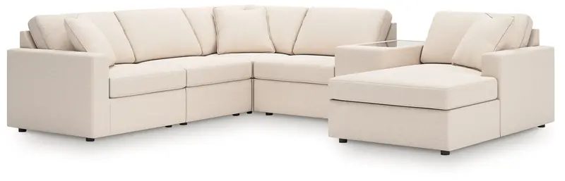 Modmax Oyster 6-Piece Expandable Sectional With Chaise Lounge 1