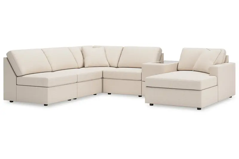 Modmax Oyster 6-Piece L-Shaped Sectional With Chaise Option 1