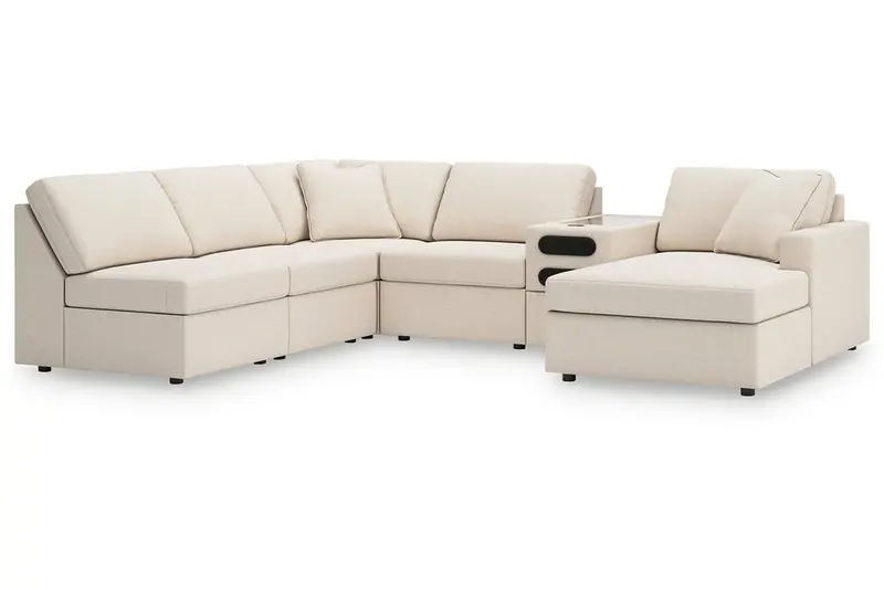 Modmax Oyster 6-Piece Modular Sectional Featuring Chaise Seating 1