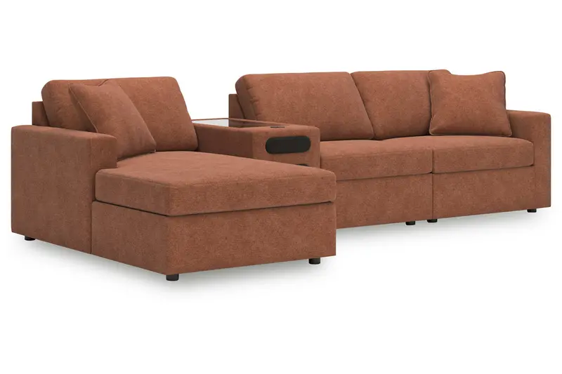 Modmax Spice 4-Piece L-Shaped Sectional With Chaise And Reversible Configuration 1