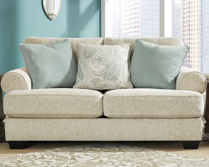 Monaghan Sandstone Fabric Loveseat 1