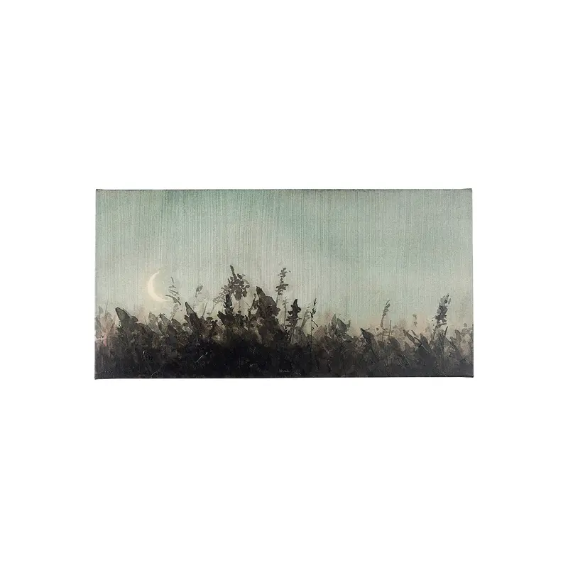 Moon Sets, Sun Rises I Canvas Art – Hand-Embellished Textured Print By Mercana Studio 1