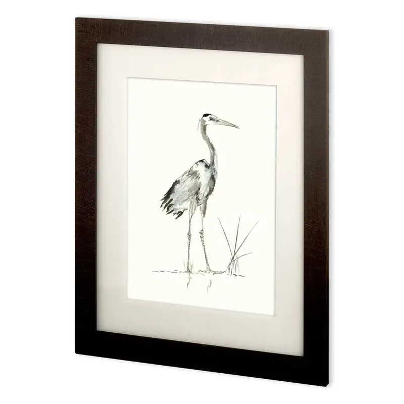 Nan Rae'S Evening Watch I – Artisan-Enhanced Textured Print In Elegant Frame With Mat And Glass 1