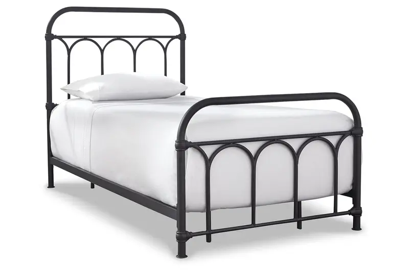 Nashburg Black Twin Metal Platform Bed Frame 1