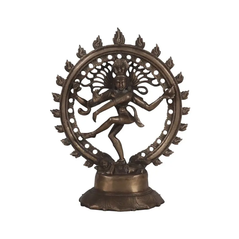 Natraj Sculpture – Handcrafted Brass Hindu Deity Statue 1