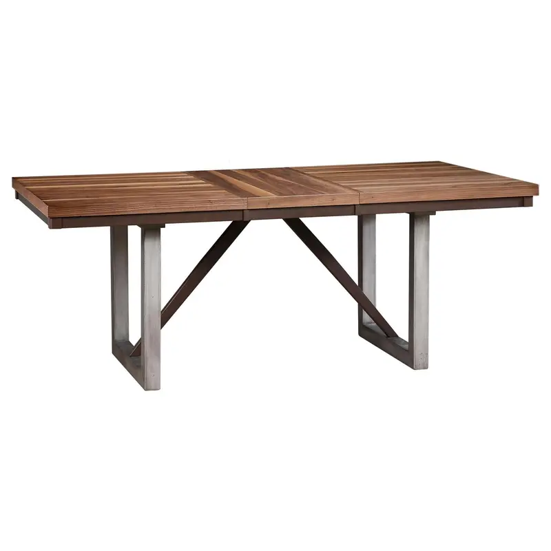 Natural Walnut Spring Creek Extendable Dining Table With Leaf 1