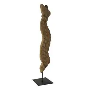 Negundo Iii Decorative Wooden Object – 6L X 7W, Rustic Brown Sculptural Accent 1