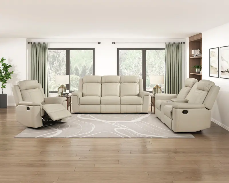 Nest Beige Reclining Living Room Furniture Set 1
