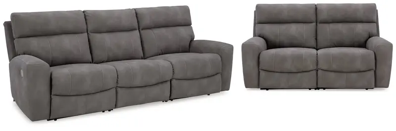 Next-Gen Durapella Slate Gray 2-Piece Power Reclining Living Room Set 1