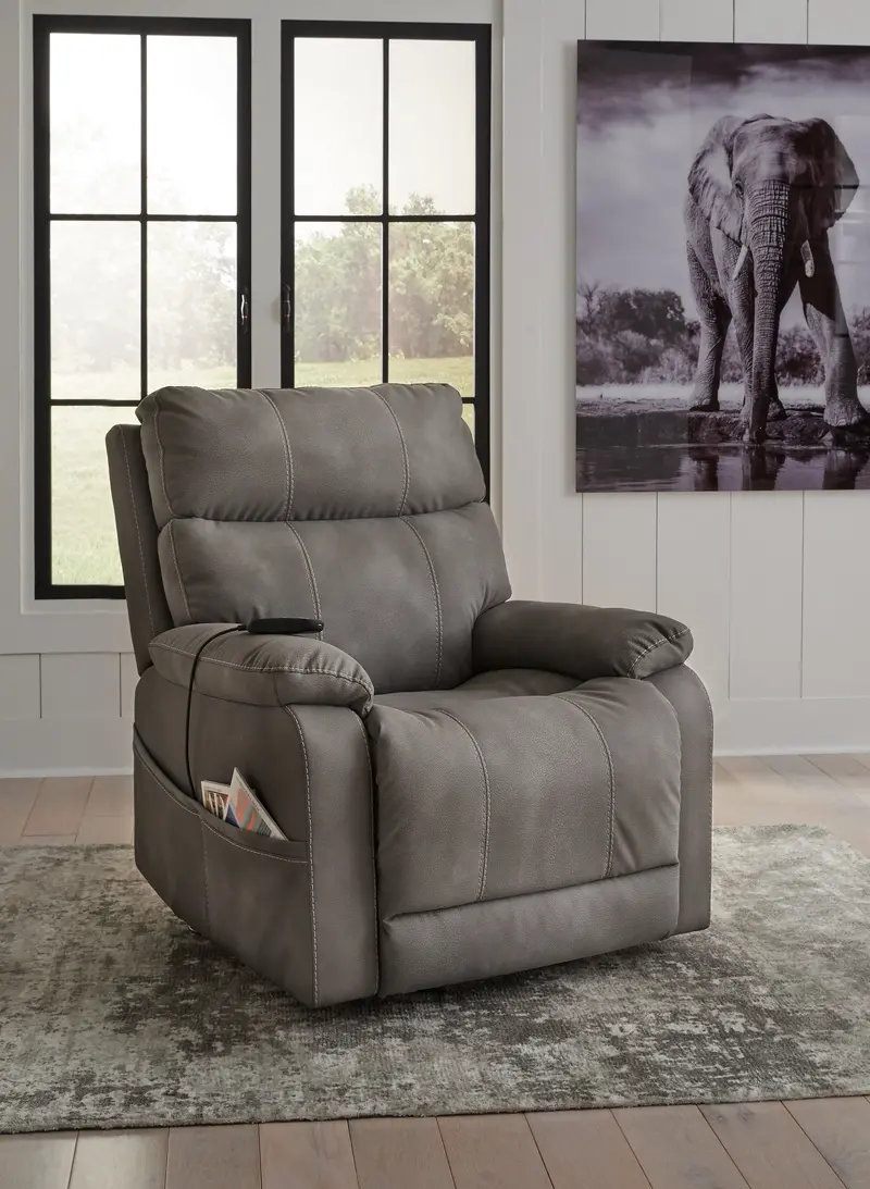 Next-Gen Durapella Slate Power Lift Recliner Chair 1
