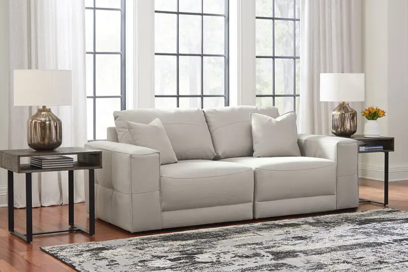 Next-Gen Gaucho Gray 2-Piece Sectional Loveseat – Space-Saving Design 1