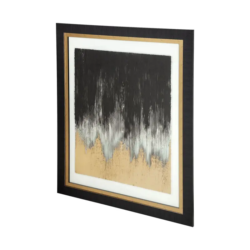 Night Fire Original Artwork – Handmade Framed Painting Under Glass By Studio M 1