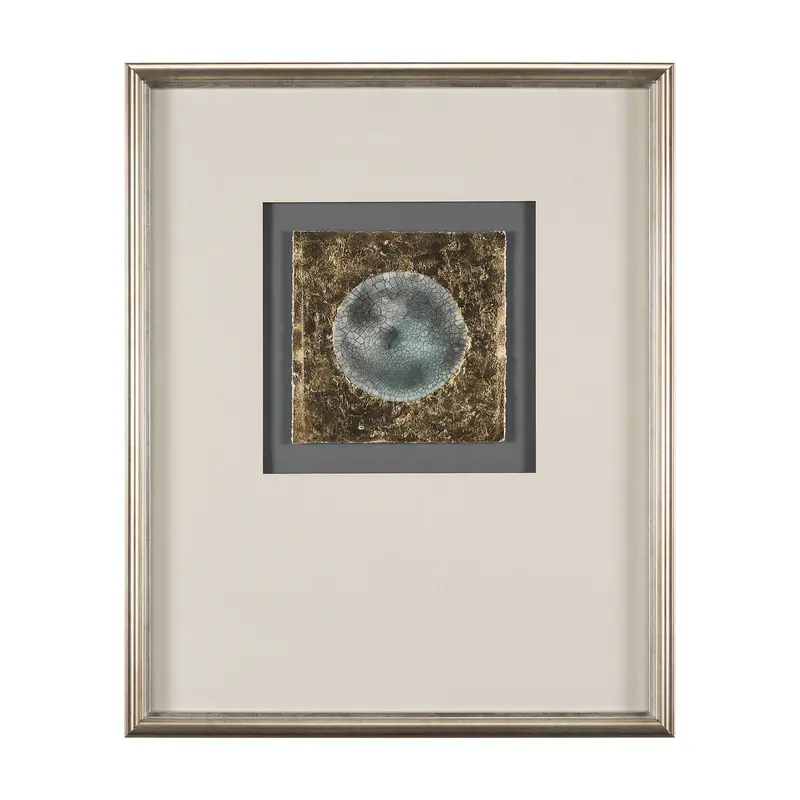 Night Moon Original Painting – Handmade Framed Artwork Under Glass By Studio M 1