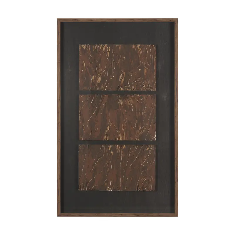 Ochre Drift – Handmade Original Framed Art Print Matted Under Glass By Mercana Studio 1